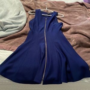 Aqua blue zipper front dress